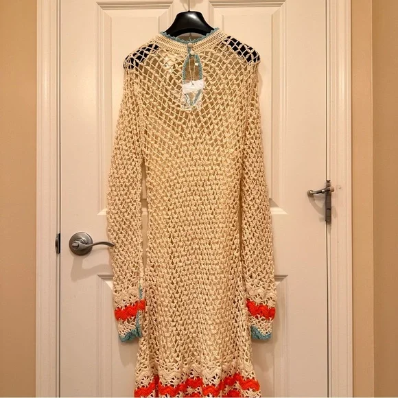 Sportmax by Max Mara Label-cut Multicolour Crochet Freccia Short Dress Size: S - Picture 13 of 14